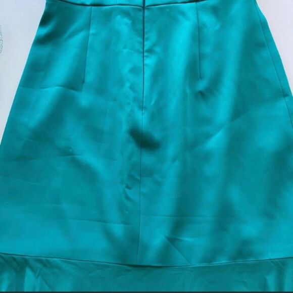 BCBG MAXAZRIA Teal Mermaid Fitted Gown chic boho - Picture 4 of 9